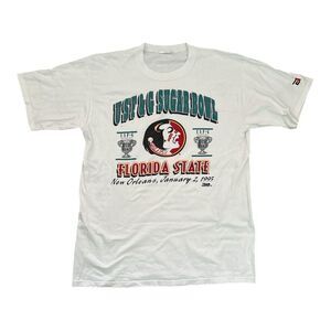 90’s Vintage Single-Stitch XL T Shirt Florida State Sugar Bowl 1995 USF+G, RARE!